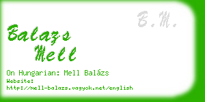 balazs mell business card